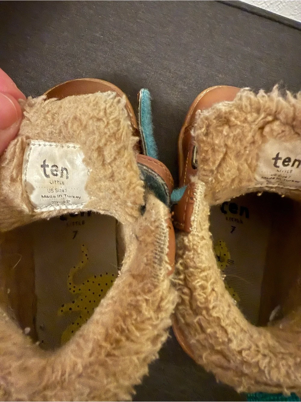 Ten Little Toddler Furry High Top Sneakers